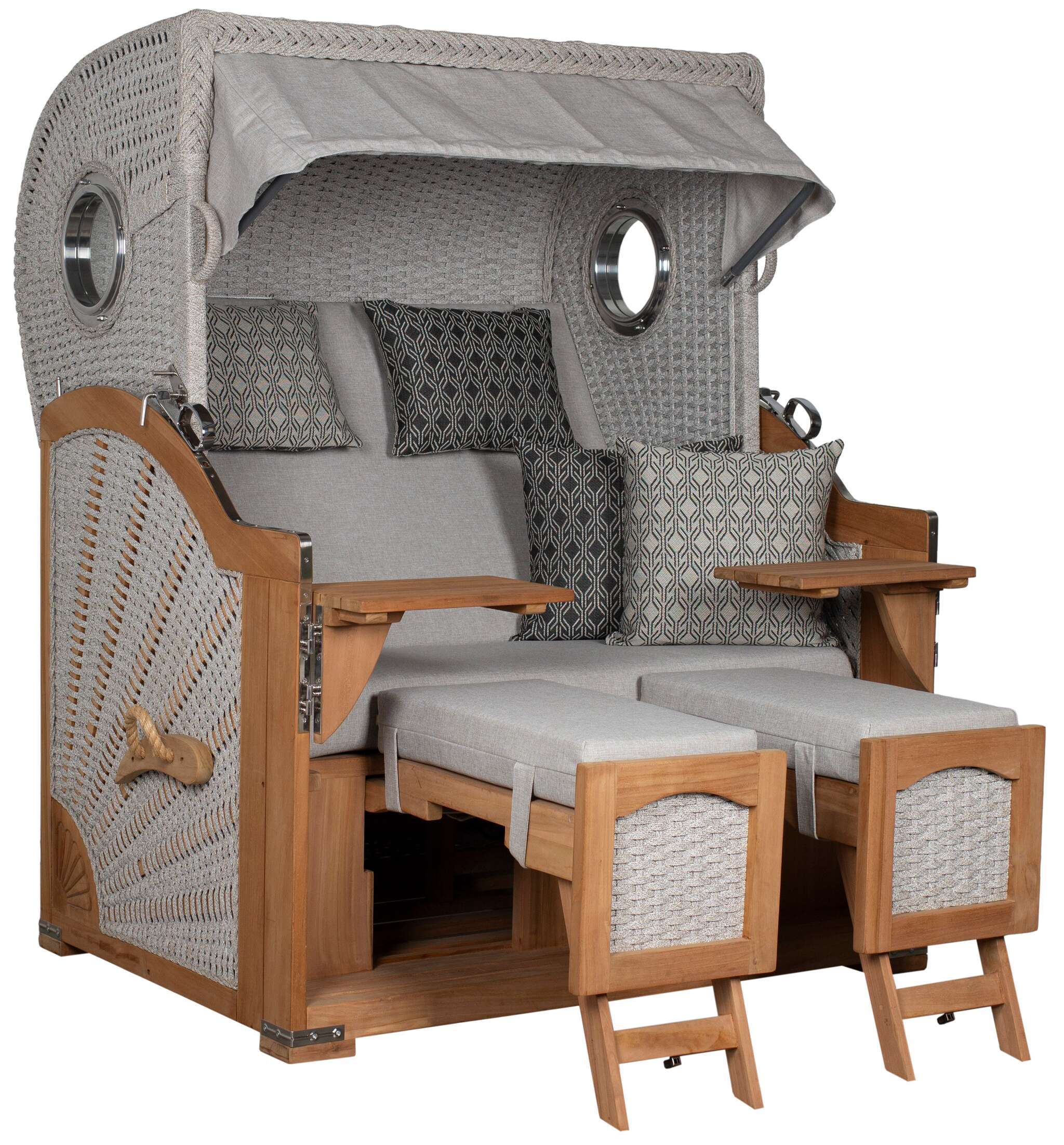 Strandkorb deVries PURE® Aruba XL Rope 15mm ivory Des. 507