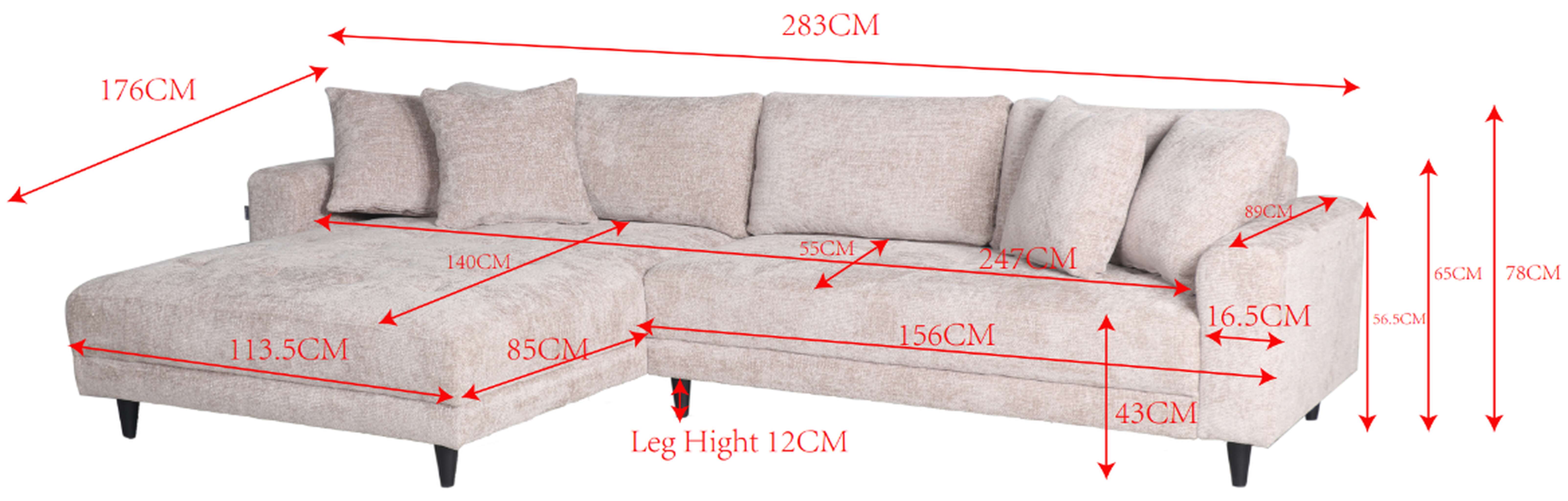Ecksofa Gorino groß dark grey - 7
