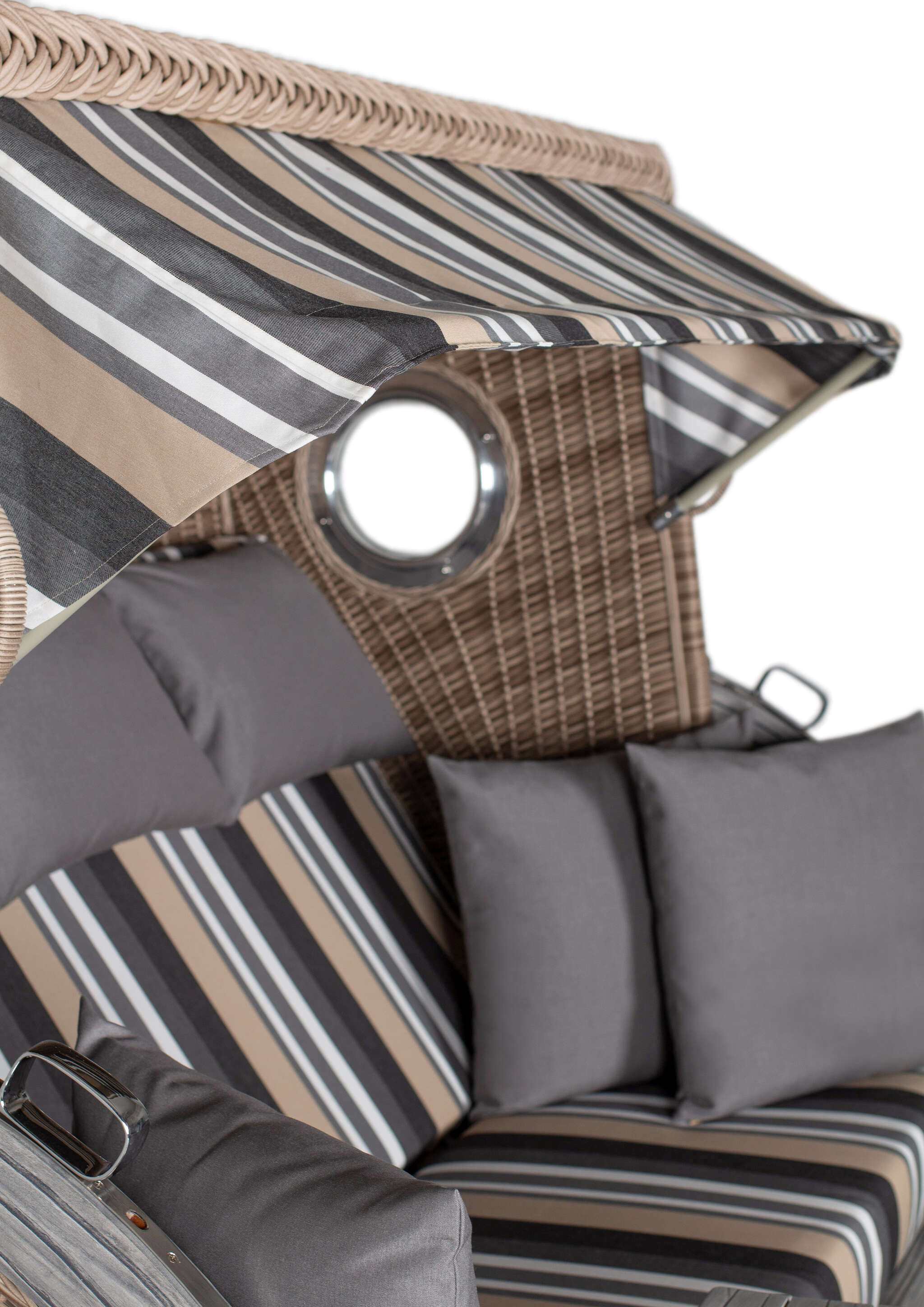 Strandkorb deVries PURE® Seemöwe XXL PE white kubu Des. 158