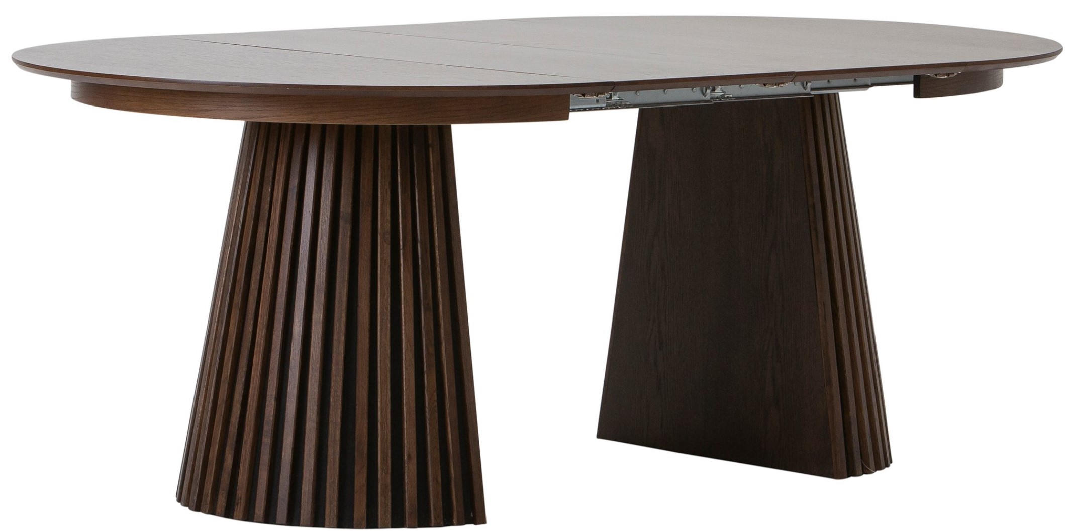 Diningtisch Barletta Smoked Oak oval 120/210 x 120 cm