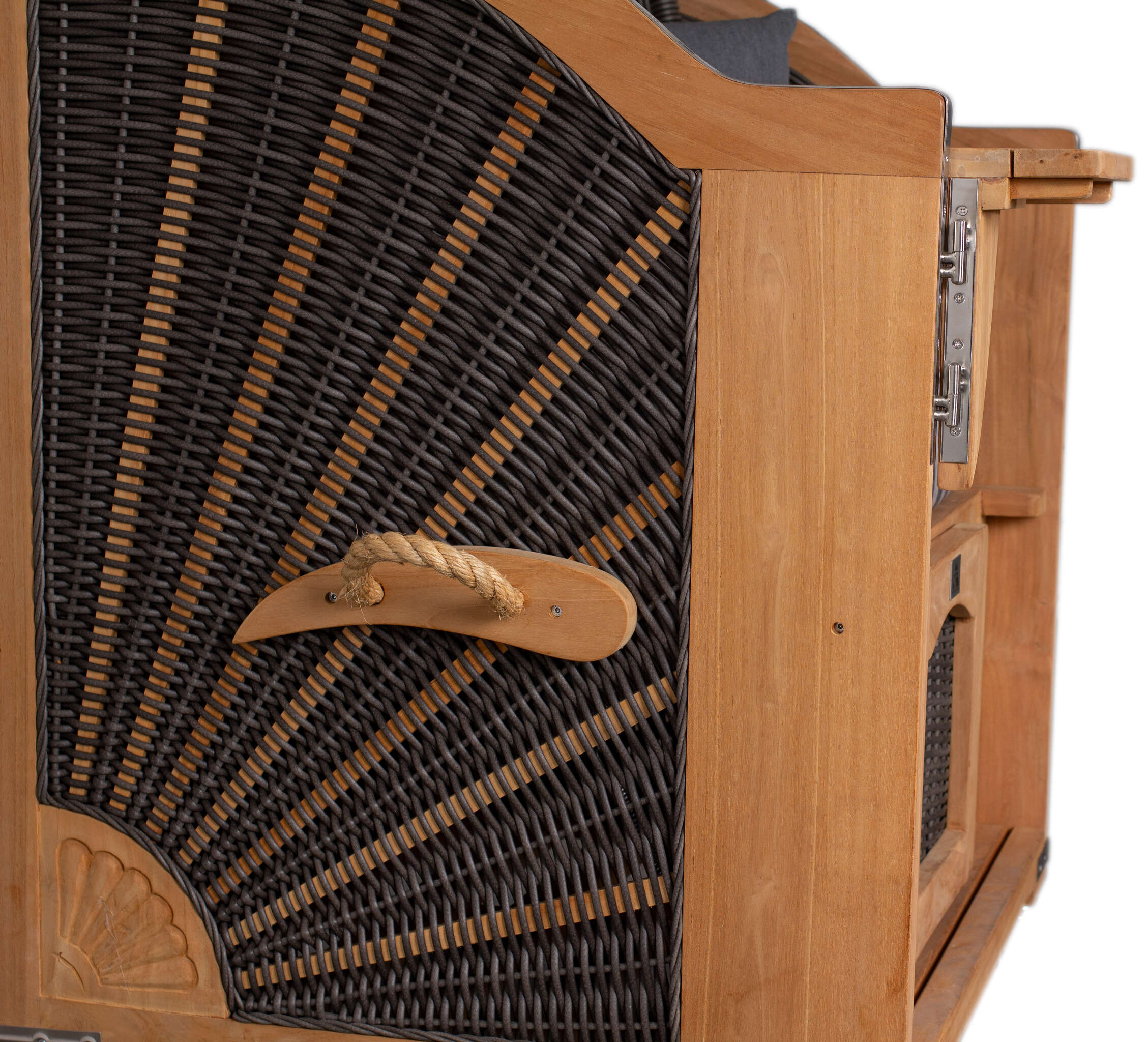 Strandkorb deVries PURE® Seemöwe Single PE stone grey Des. 254