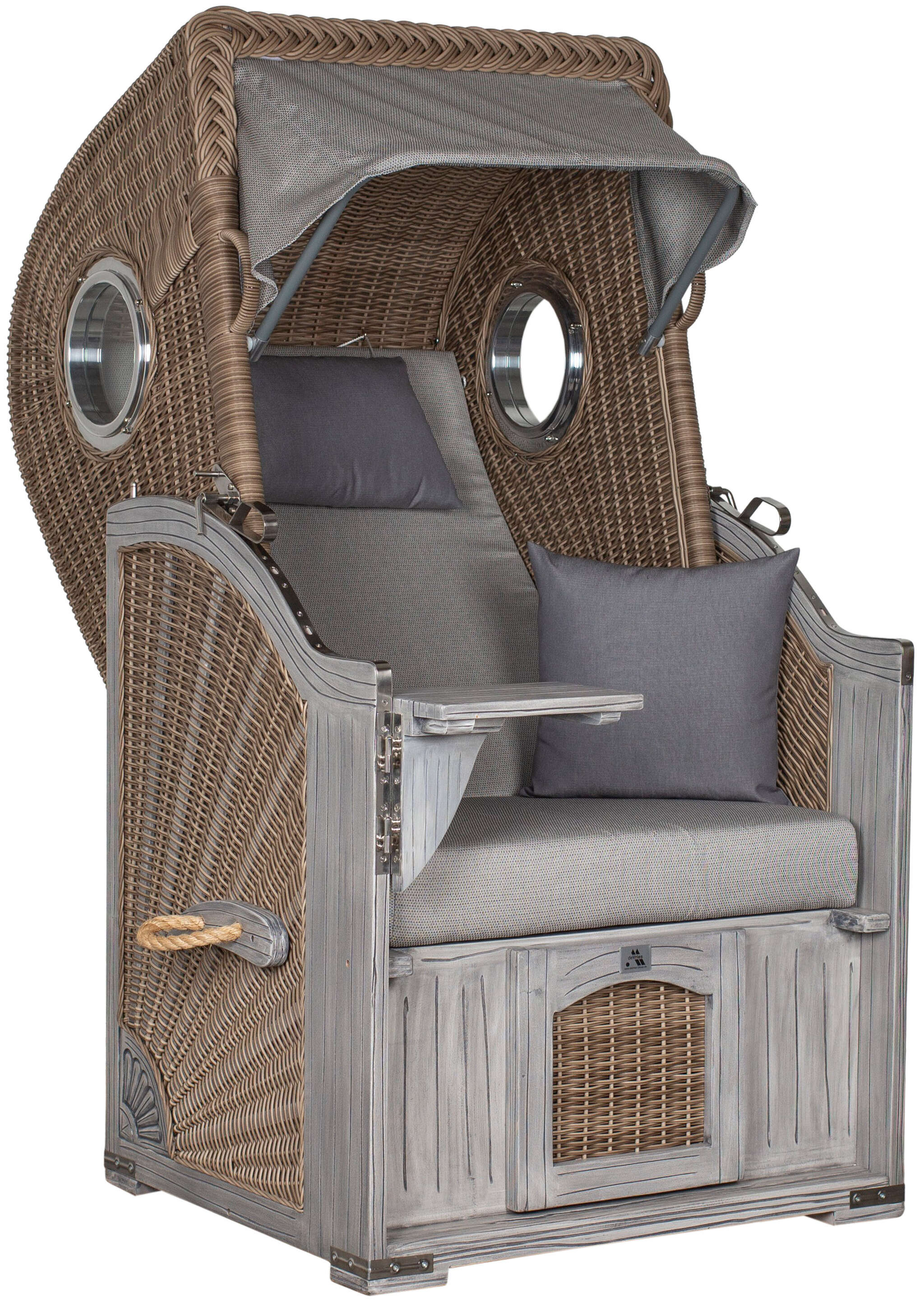 Strandkorb deVries PURE® Seemöwe Single white kubu Des.  251