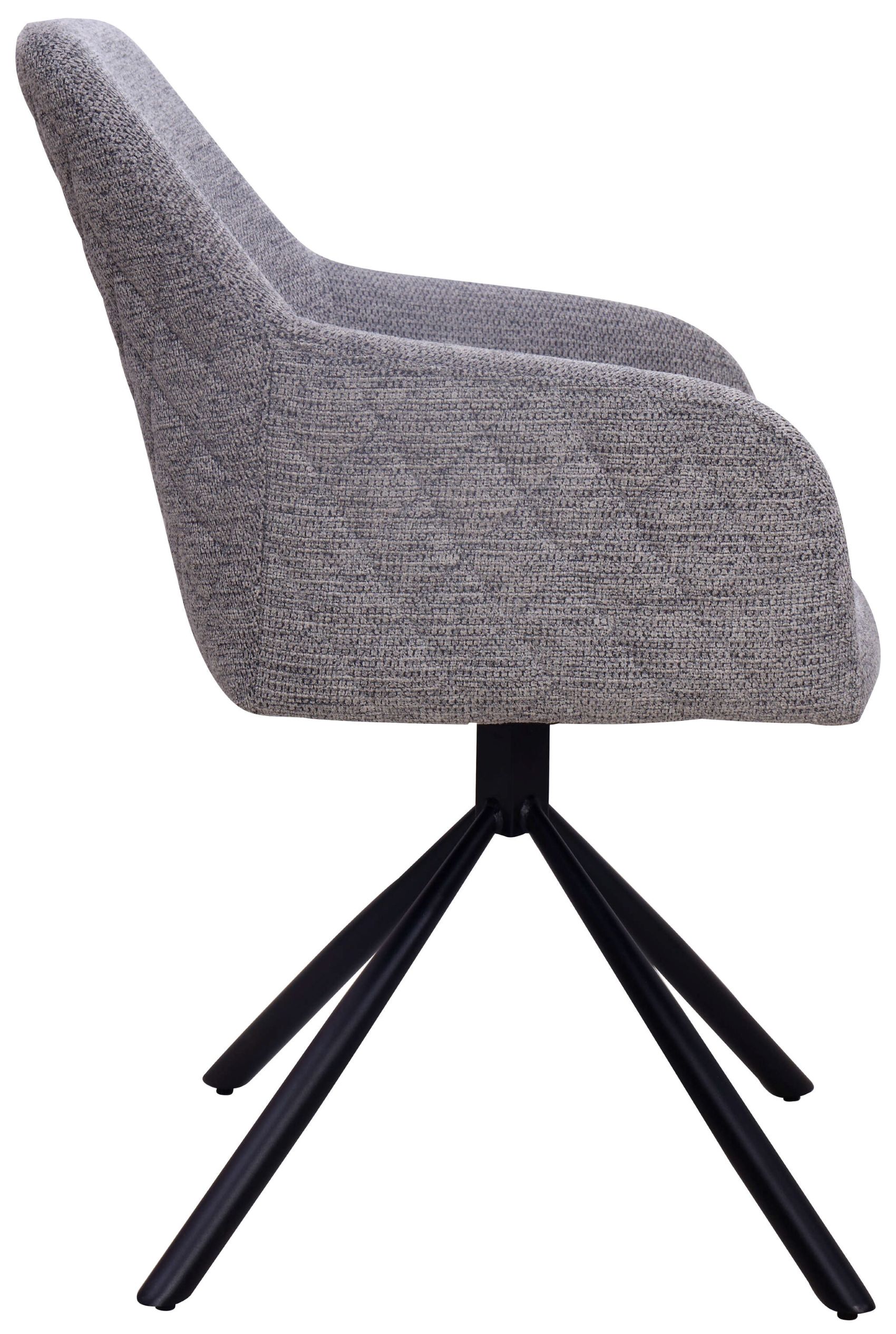 Esszimmer Set Cuneo mouse grey & Tisch Andria black 120cm FSC®-zertifiziert
