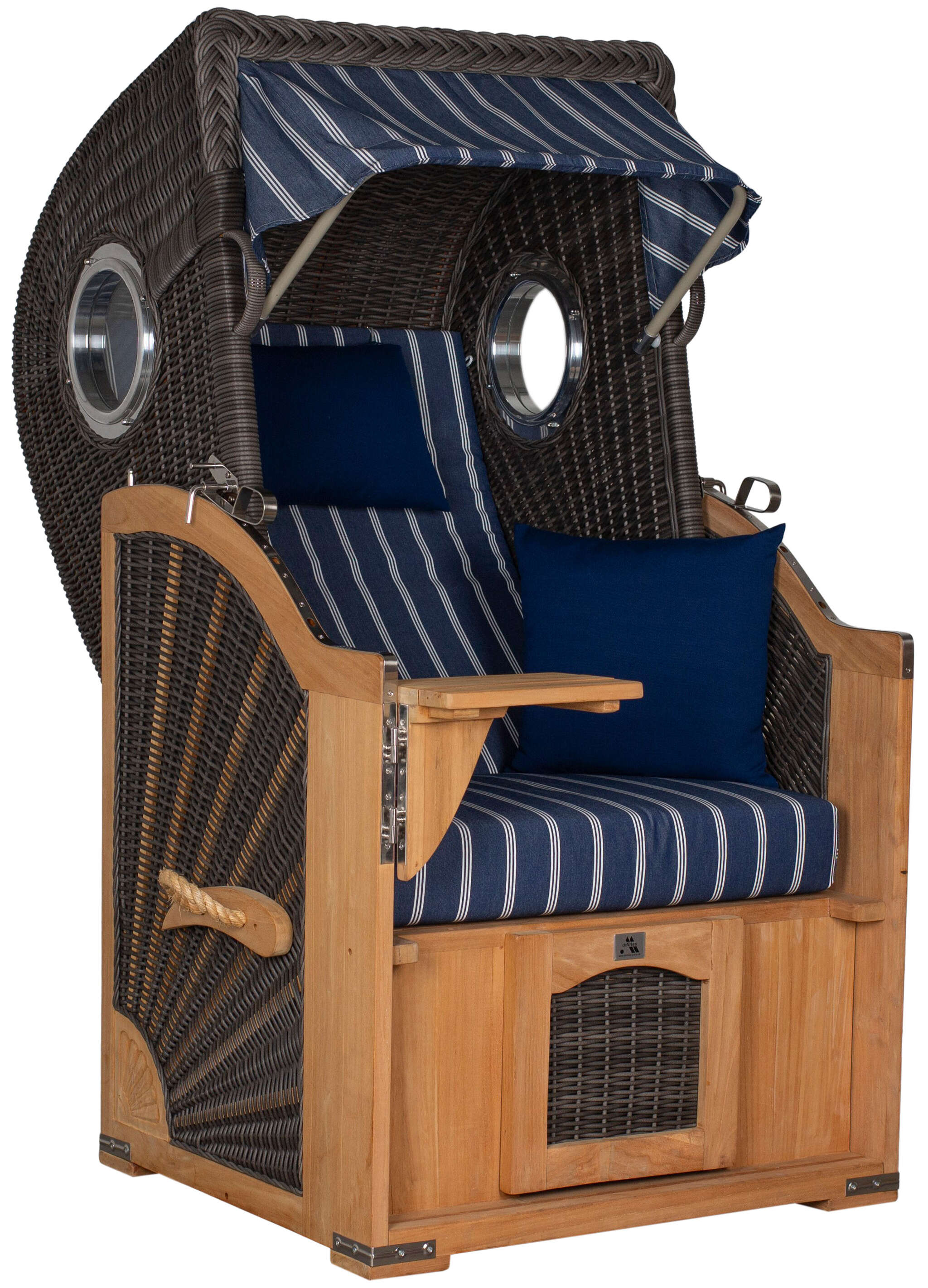 Strandkorb deVries PURE® Seemöwe Single PE stone grey Des. 236