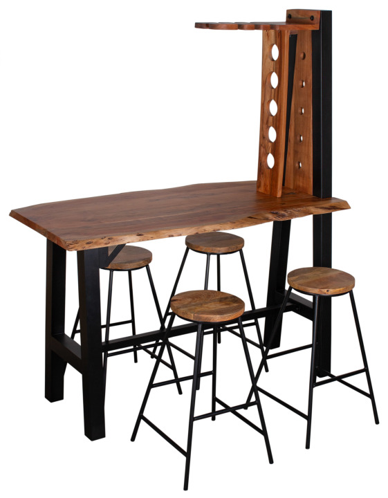 BL61014_BL61011_Bartisch_Capua_mit_echter_Baumkante_Mango_198x65x162cm_Barhocker_Sorrent