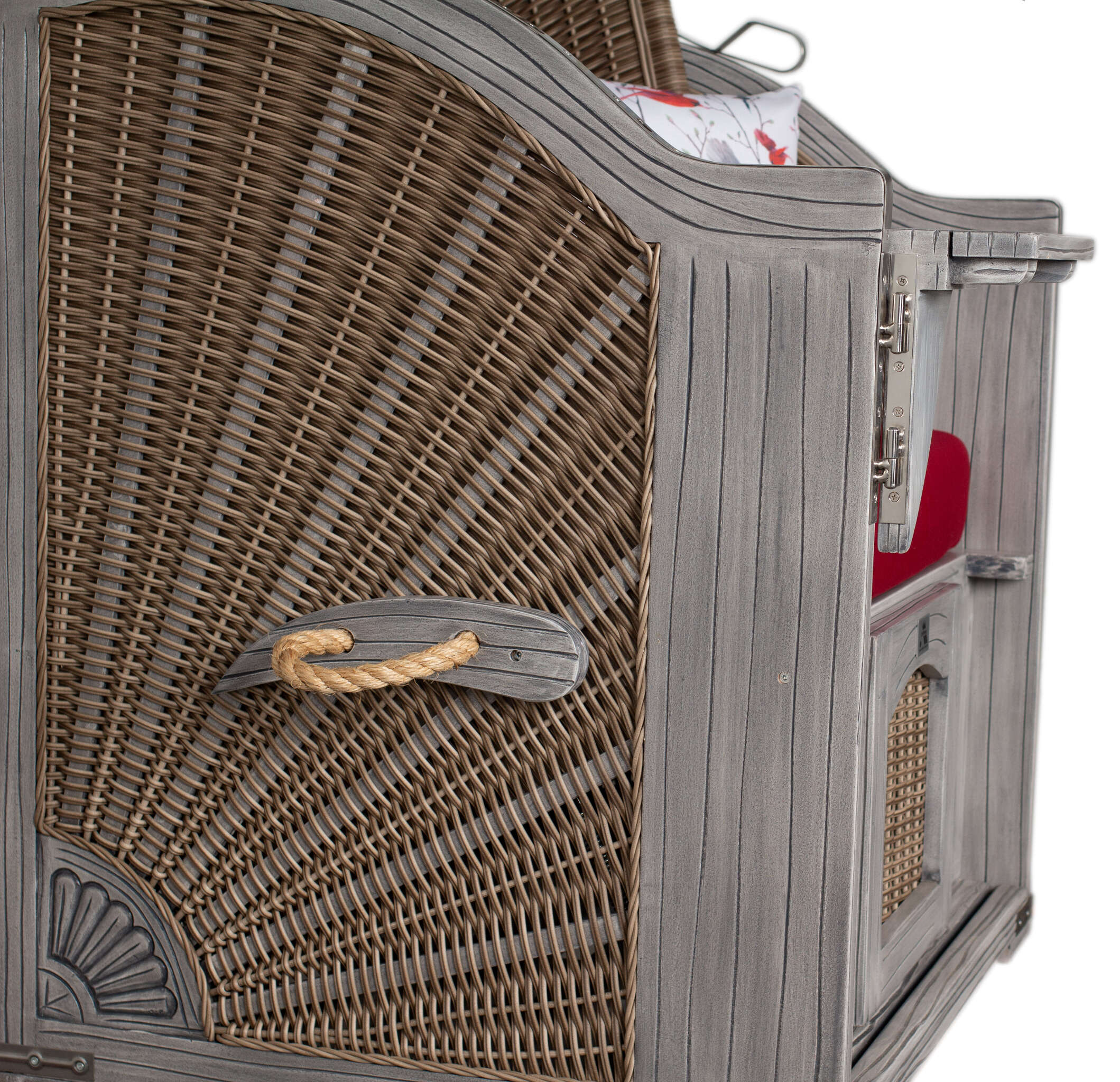 Strandkorb deVries PURE® Seemöwe Single white kubu Des.  107