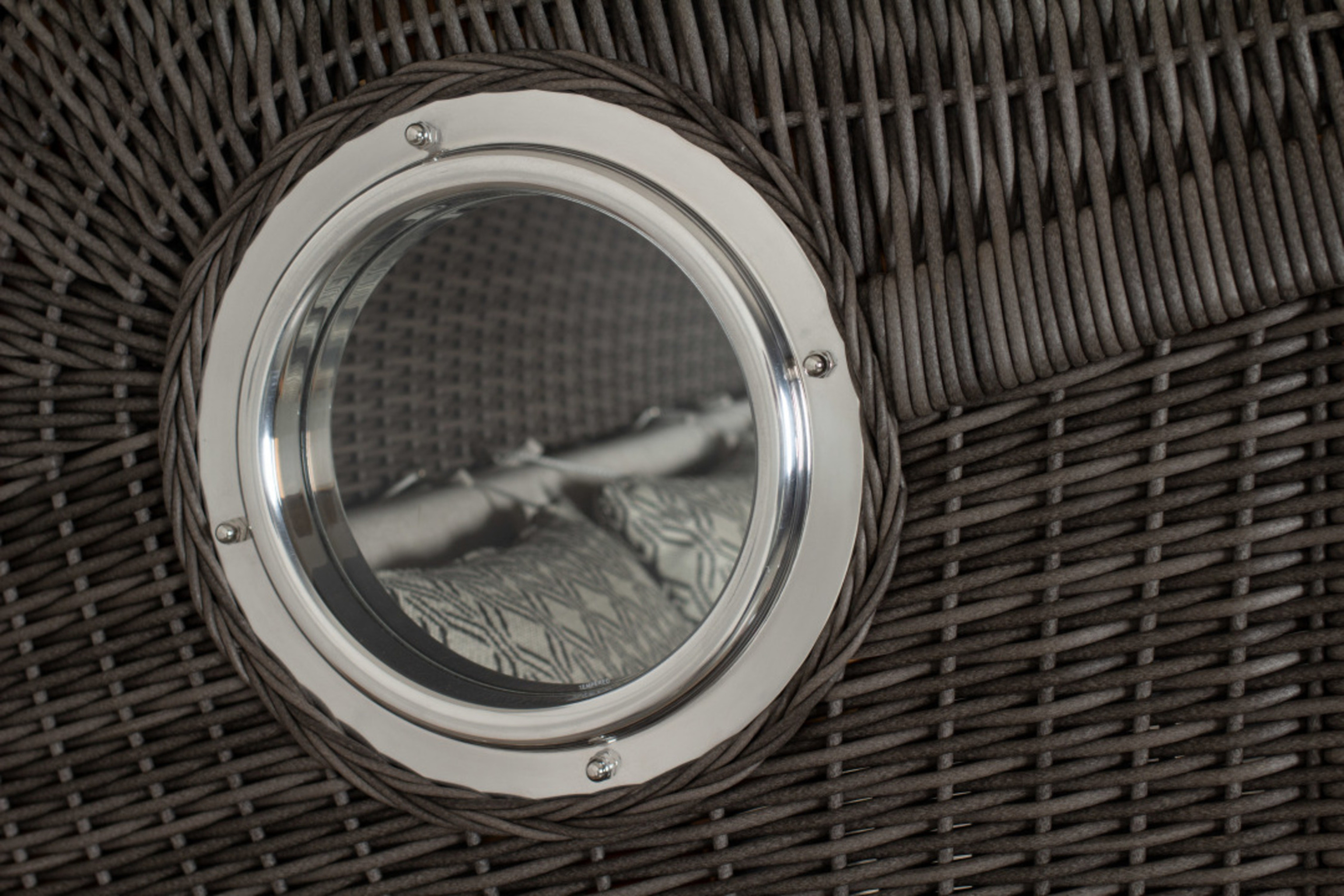 Strandkorb deVries PURE® Seemöwe XXL PE stone grey Des. 507