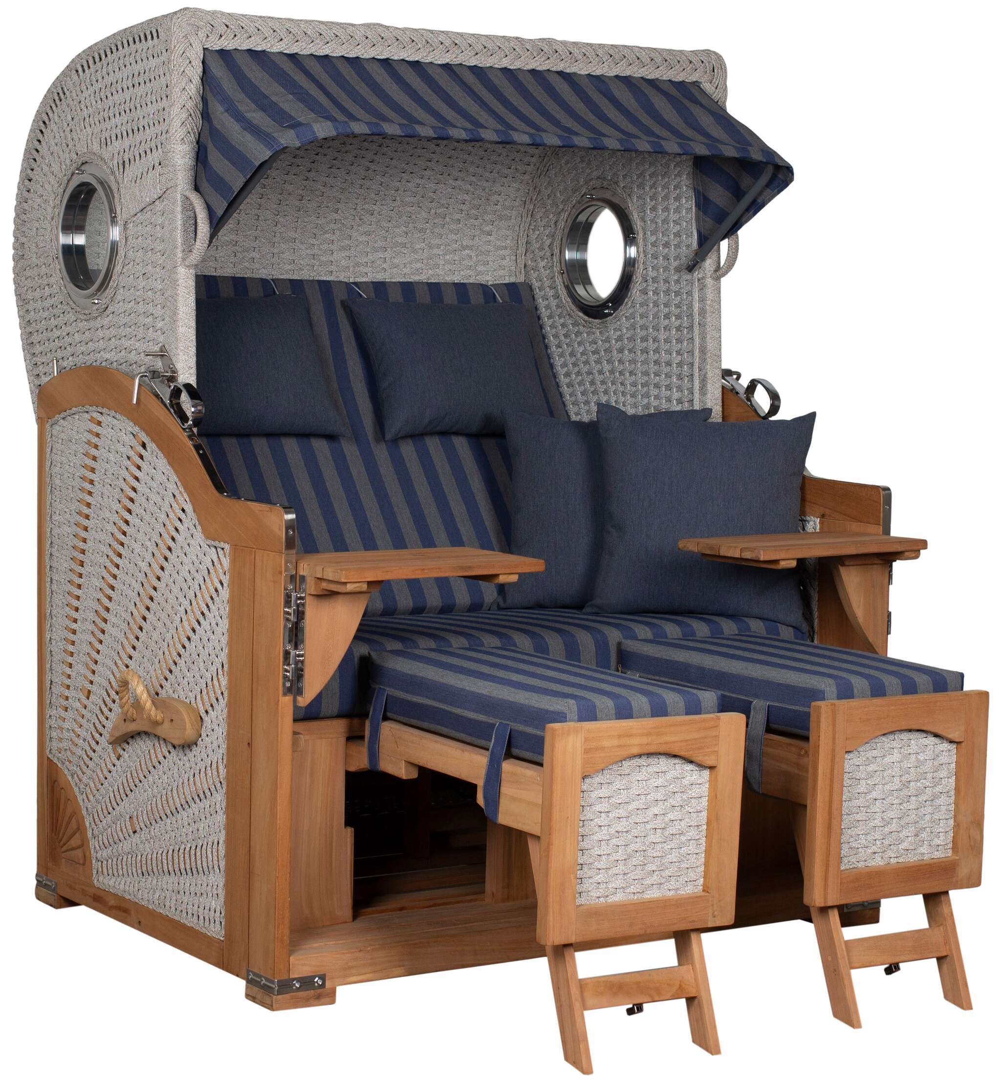 Strandkorb deVries PURE® Aruba XL Rope 15mm ivory Des. 249