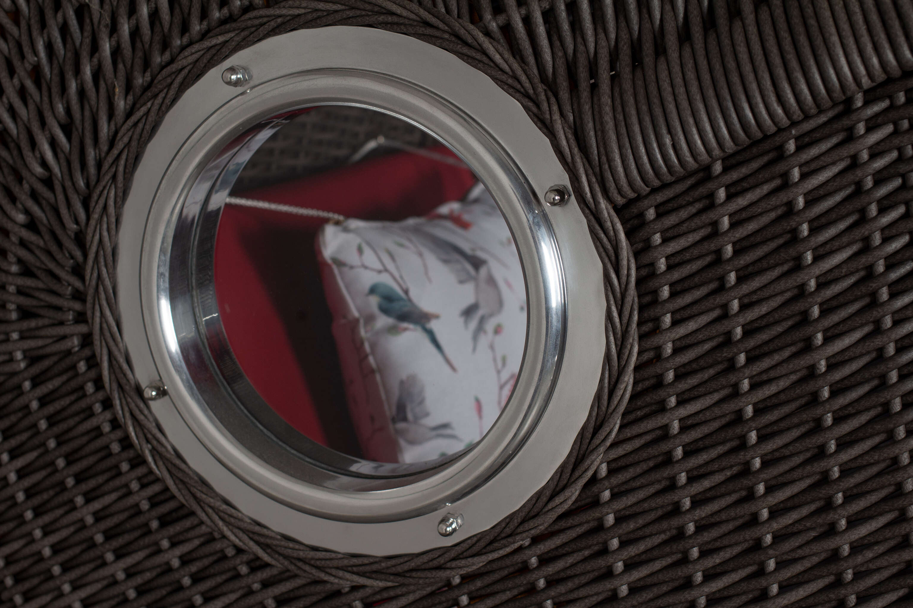 Strandkorb deVries PURE® Seemöwe Single PE stone grey Des. 107