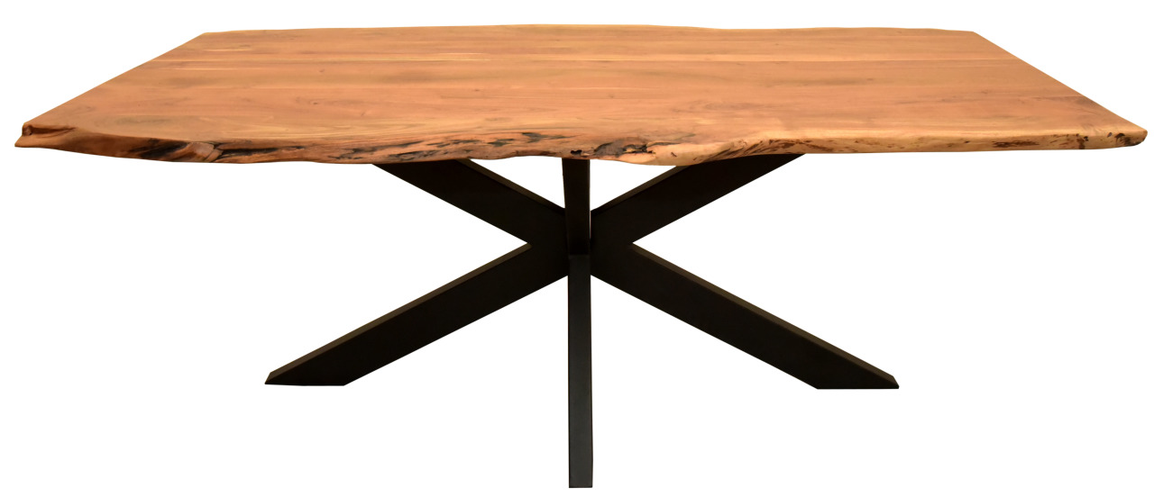 BL60001_BL60005_Catania_Tischplatte_Baumkante_Akazie_1600x900x35mm_Tischgestell_Cross-Form _1_