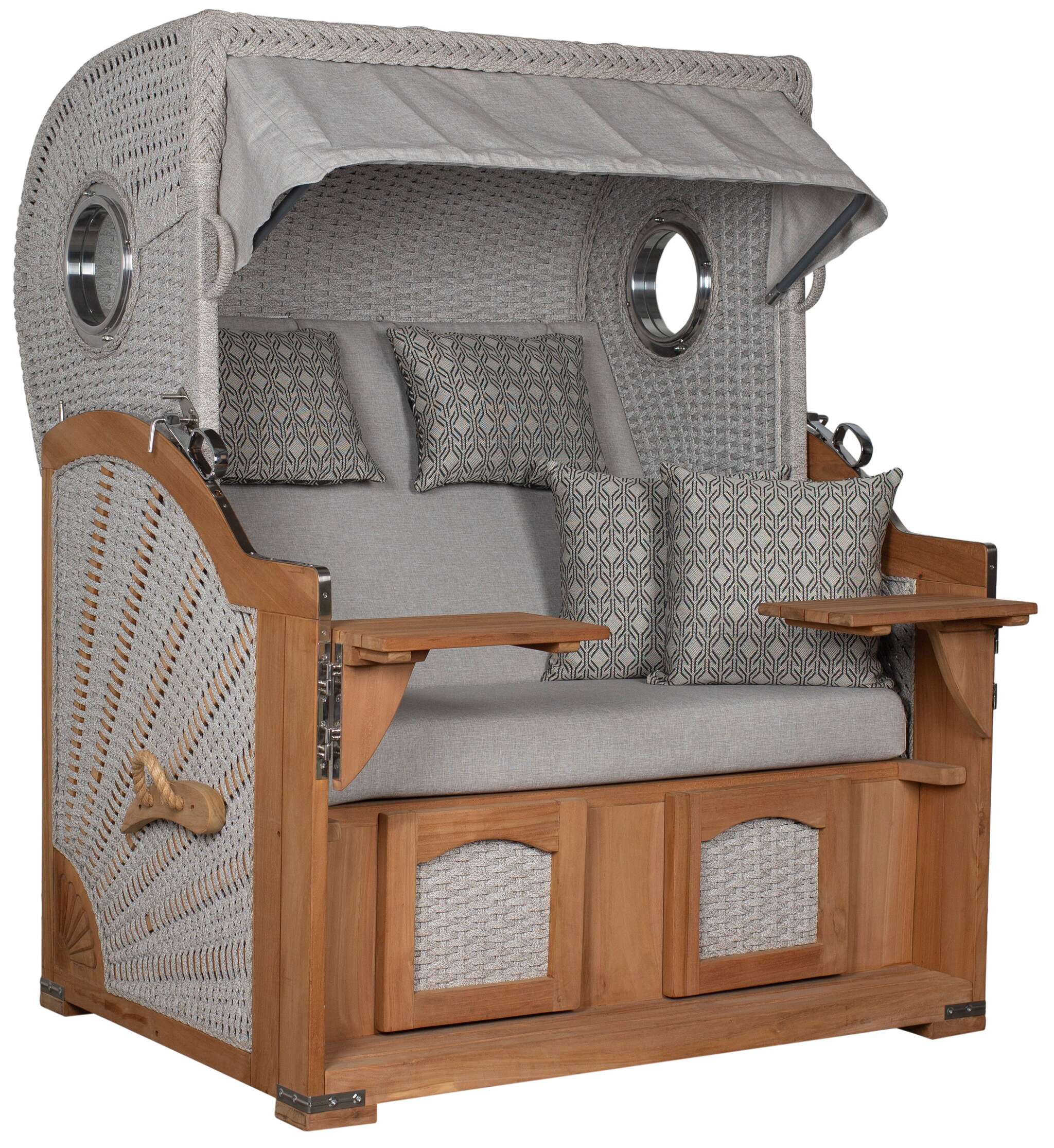 Strandkorb deVries PURE® Aruba XL Rope 15mm ivory Des. 507