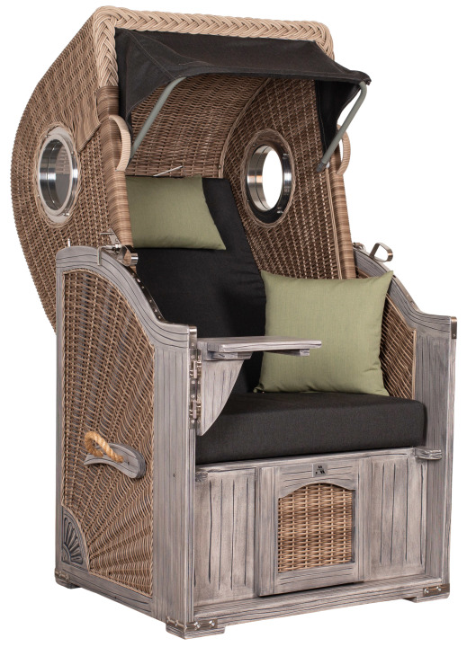 Strandkorb deVries PURE® Seemöwe Single white kubu Des. 850