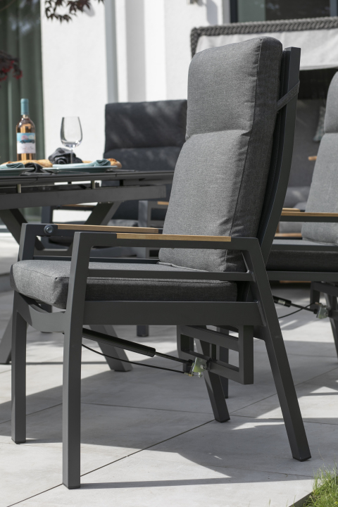 SET / Hammond Ausziehtisch 160/210 x 90 cm + Montana Dining Relaxsessel Alu