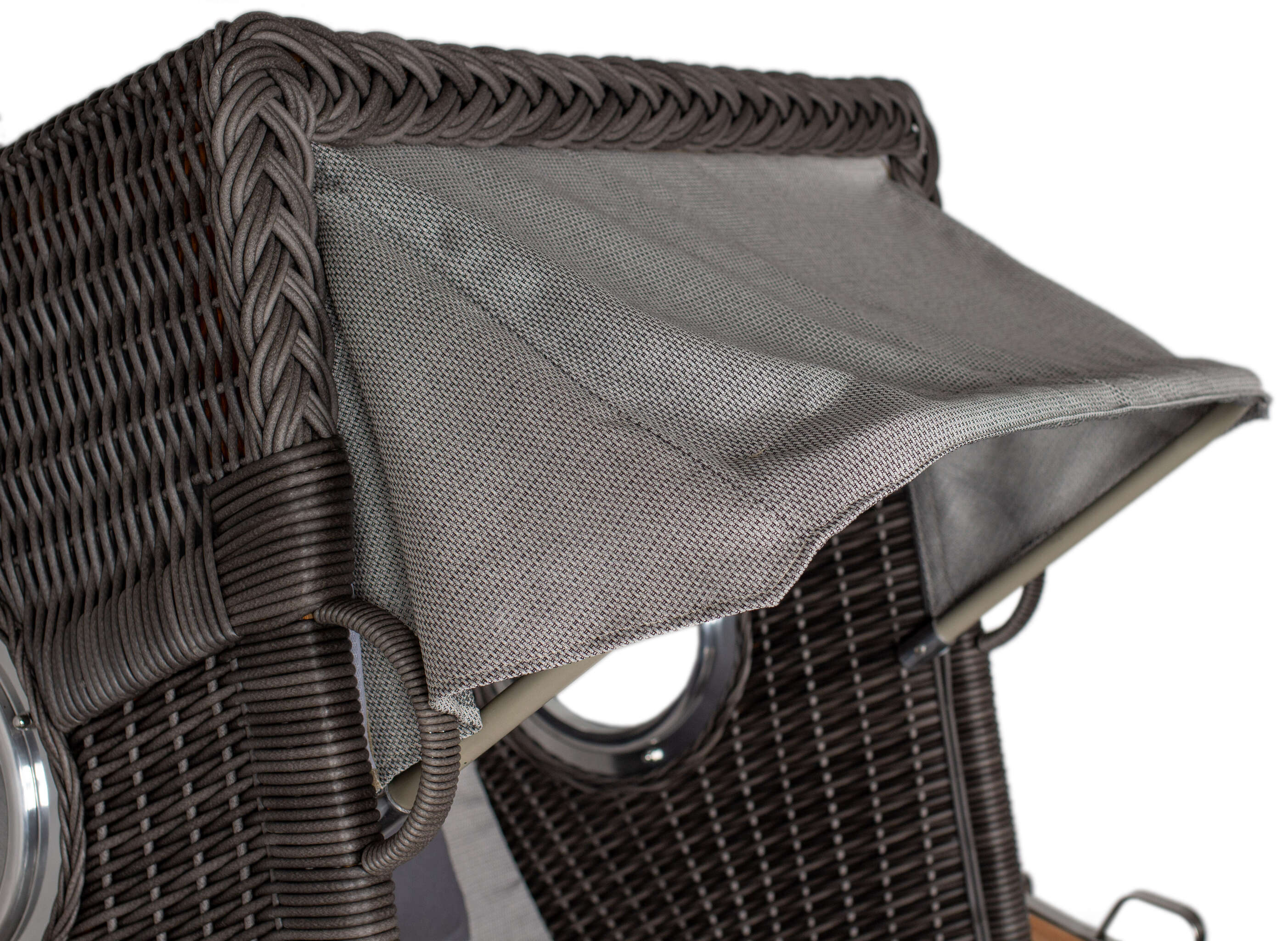 Strandkorb deVries PURE® Seemöwe Single PE stone grey Des. 251