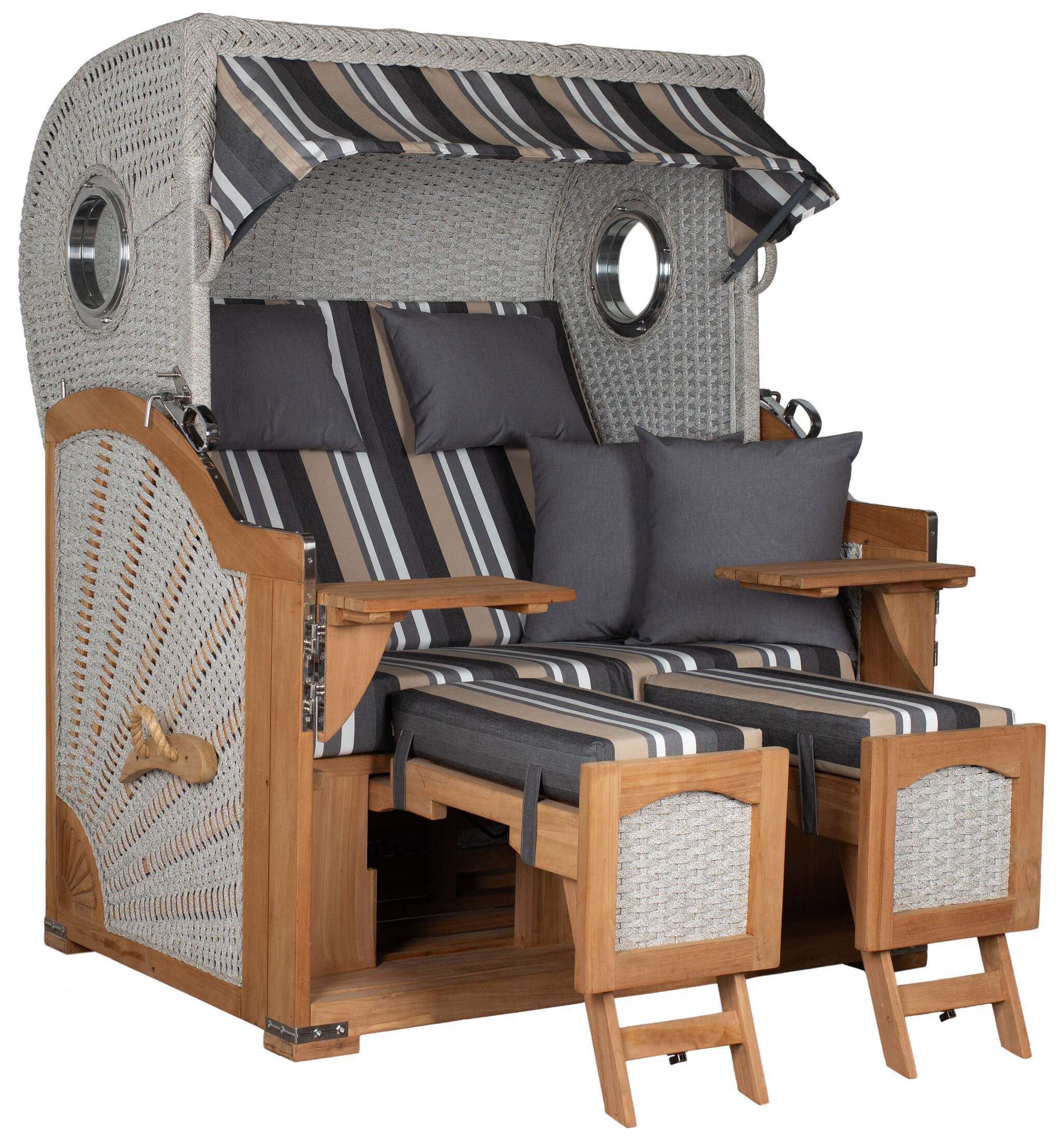 Strandkorb deVries PURE® Aruba XL Rope 15mm ivory Des. 158