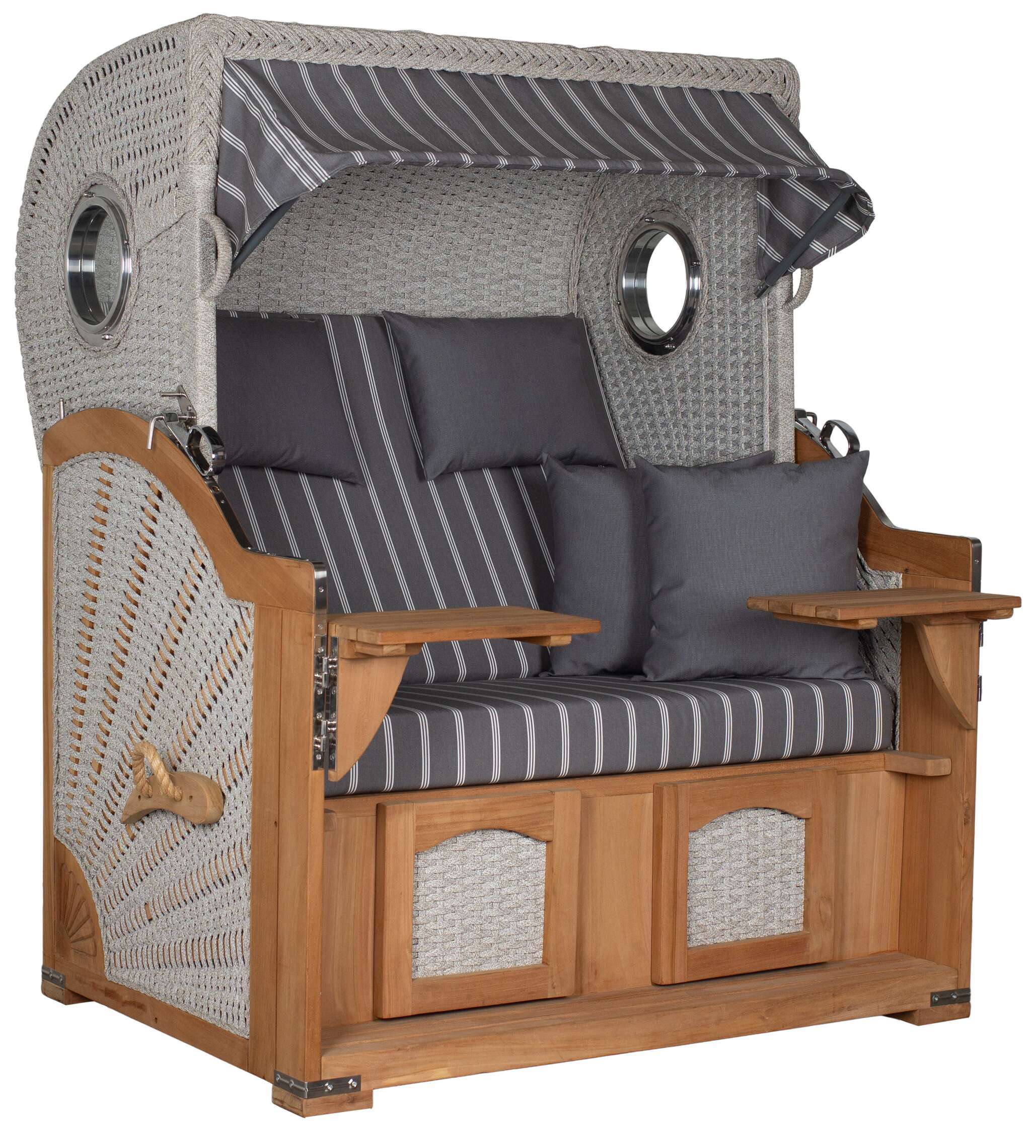 Strandkorb deVries PURE® Aruba XL Rope 15mm ivory Des. 235