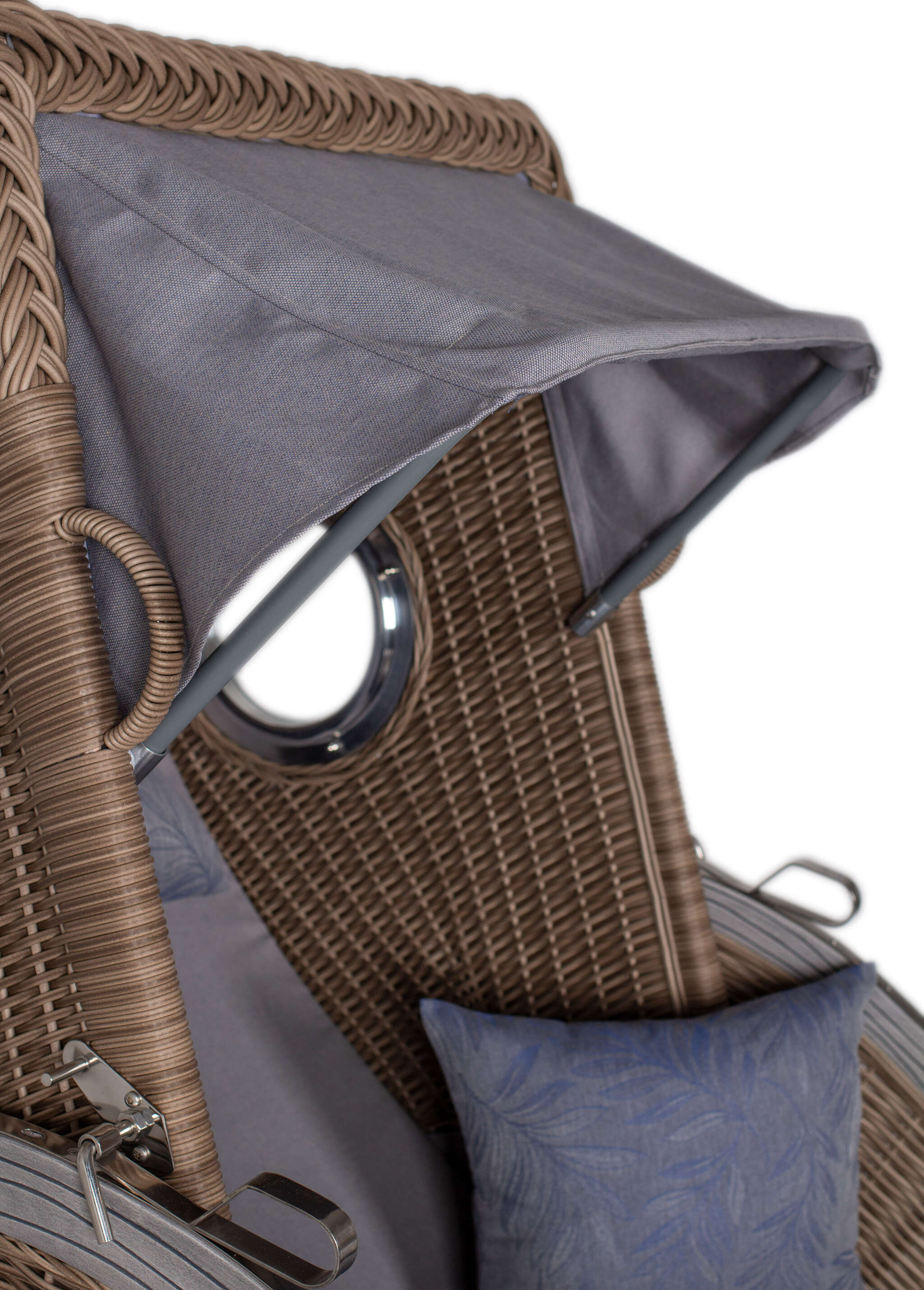 Strandkorb deVries PURE® Seemöwe Single white kubu Des.  253