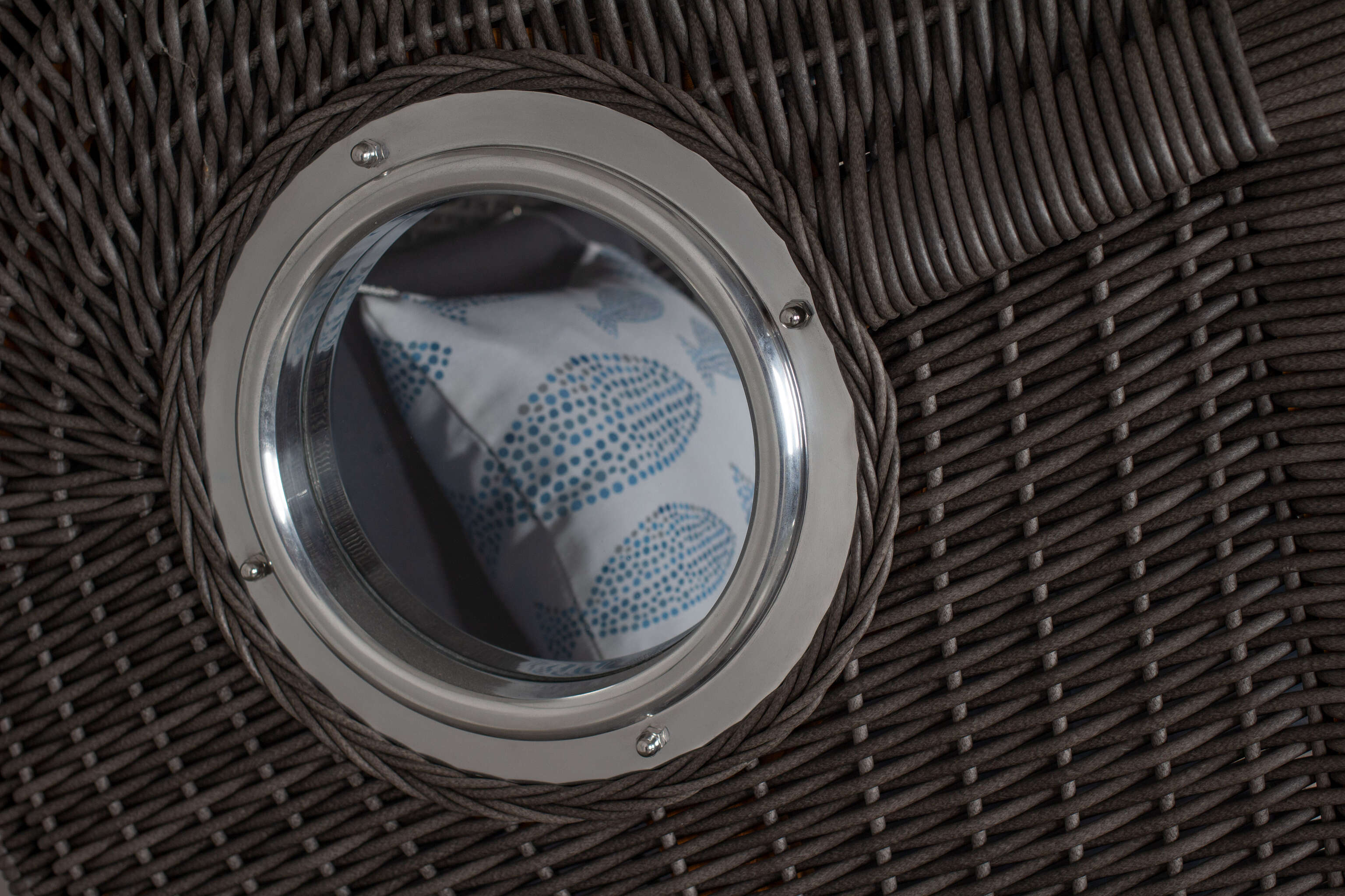 Strandkorb deVries PURE® Seemöwe Single PE stone grey Des. 197