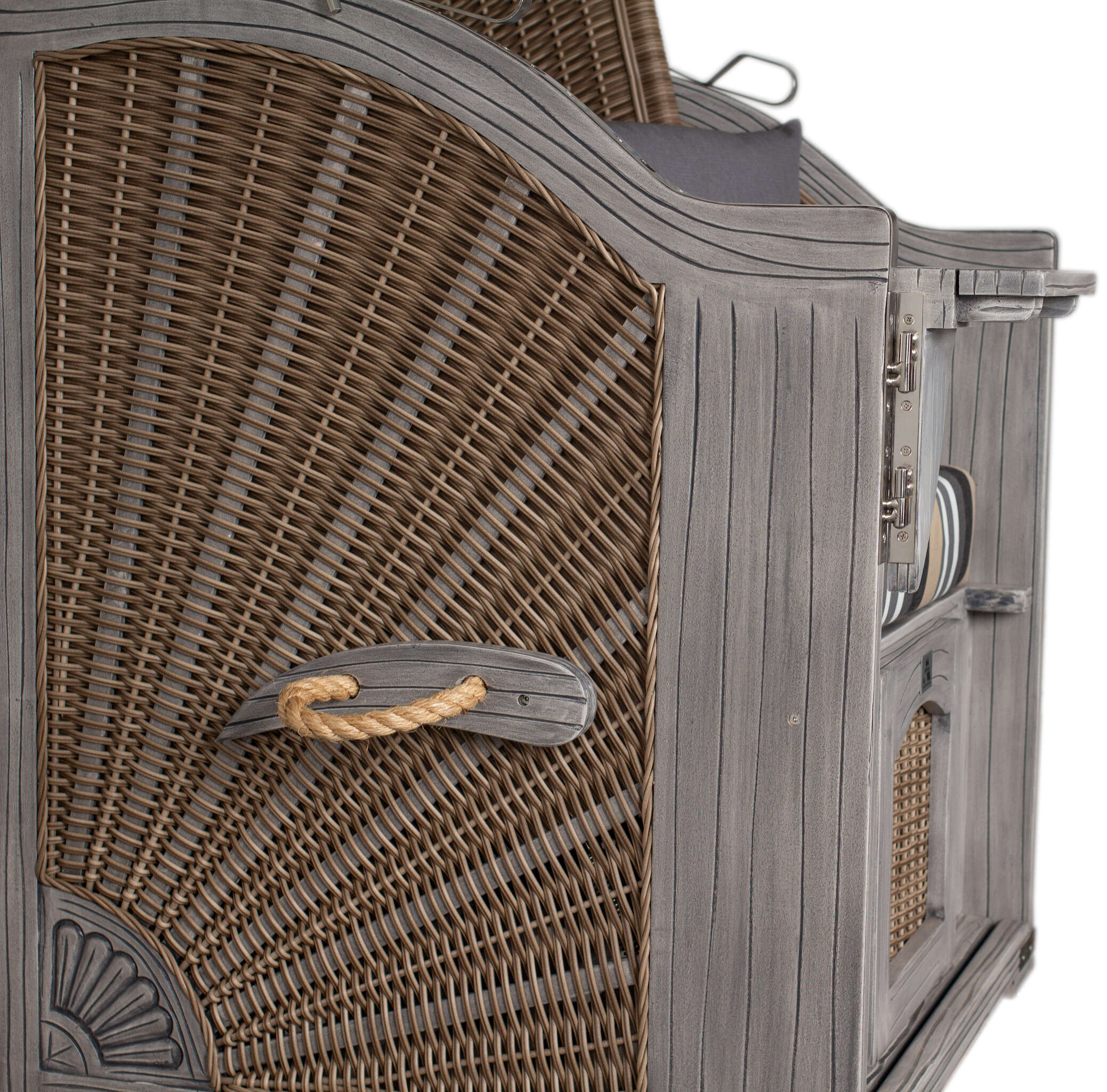 Strandkorb deVries PURE® Seemöwe Single white kubu Des. 158