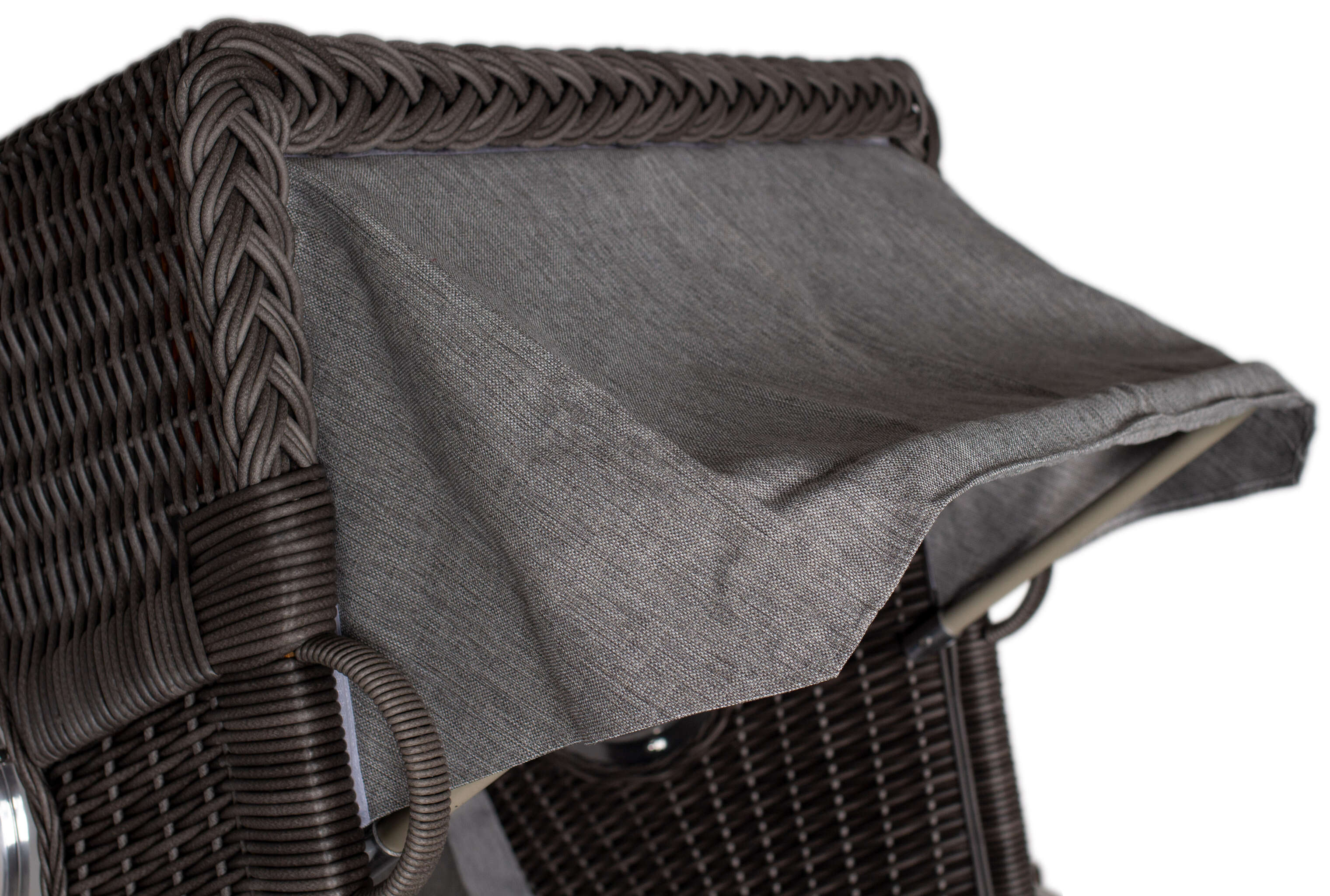 Strandkorb deVries PURE® Seemöwe Single PE stone grey Des. 466